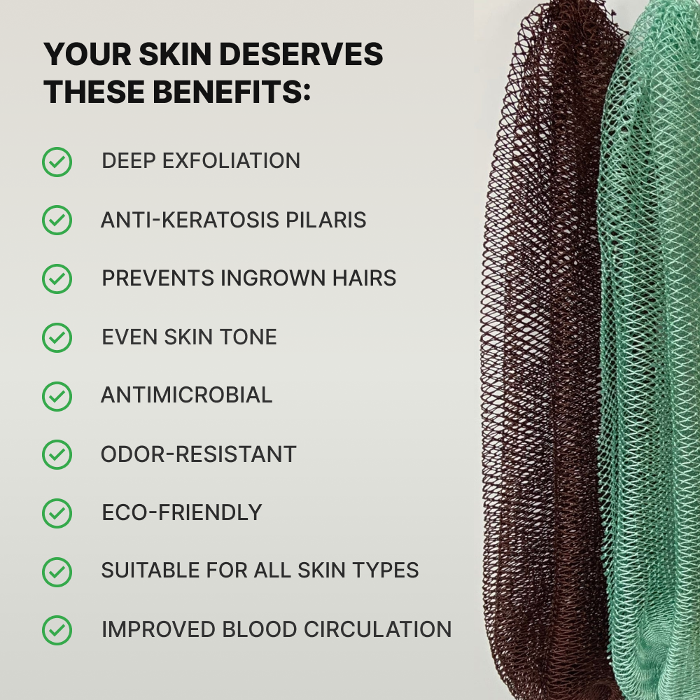 ZuriScrub™ Authentic African Exfoliating Net Sponge