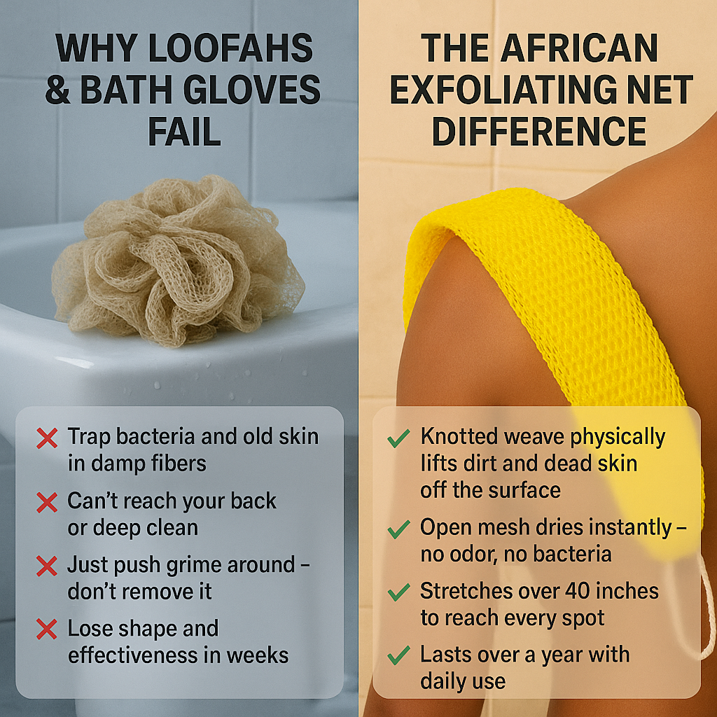 ZuriScrub™ Authentic African Exfoliating Net Sponge